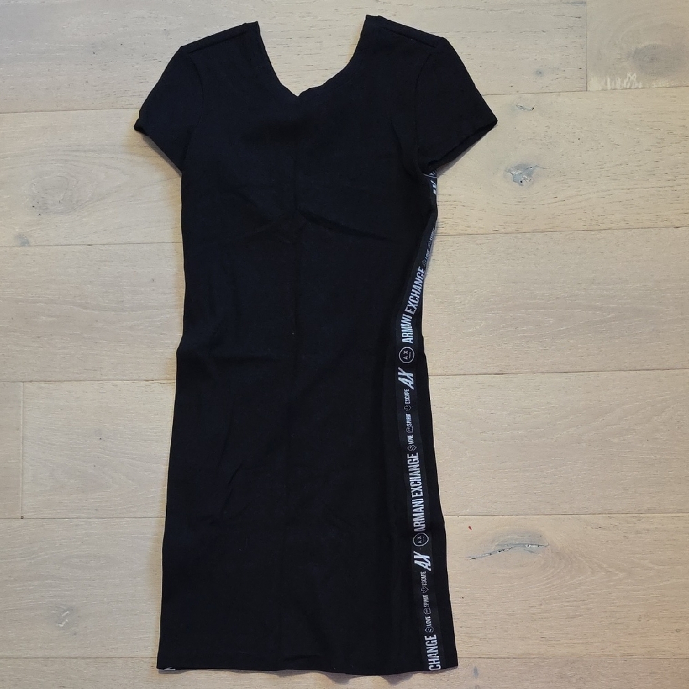 Armani Exchange Black Mini Dress Stretchy Medium